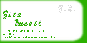 zita mussil business card